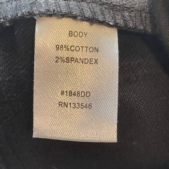 Ecru Los Feliz Black Denim & Faux Leather Jeans Womens Size 26 High Rise Skinny - Picture 8 of 11